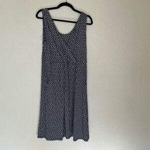 Garnet Hill sleeveless wrap knee length dress L